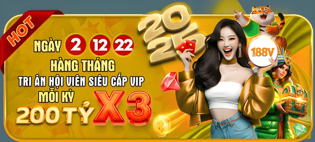 188V8 Tri ân hội viên 200 tỷ